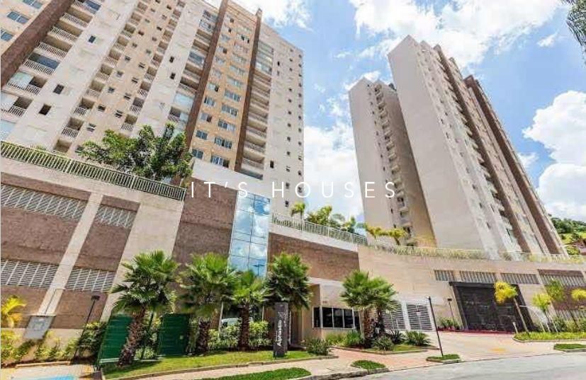 Sala de estar apartamento à venda em Alpha Sitio, Alphaville, Santana de Parnaíba — 1 suíte, 96 m² — imagem 2 de 5