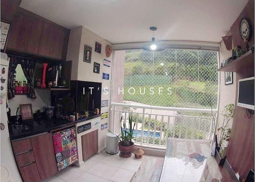 Cozinha e área gourmet apartamento à venda em Alpha Sitio, Alphaville, Santana de Parnaíba — 1 suíte, 96 m² — imagem 3 de 5