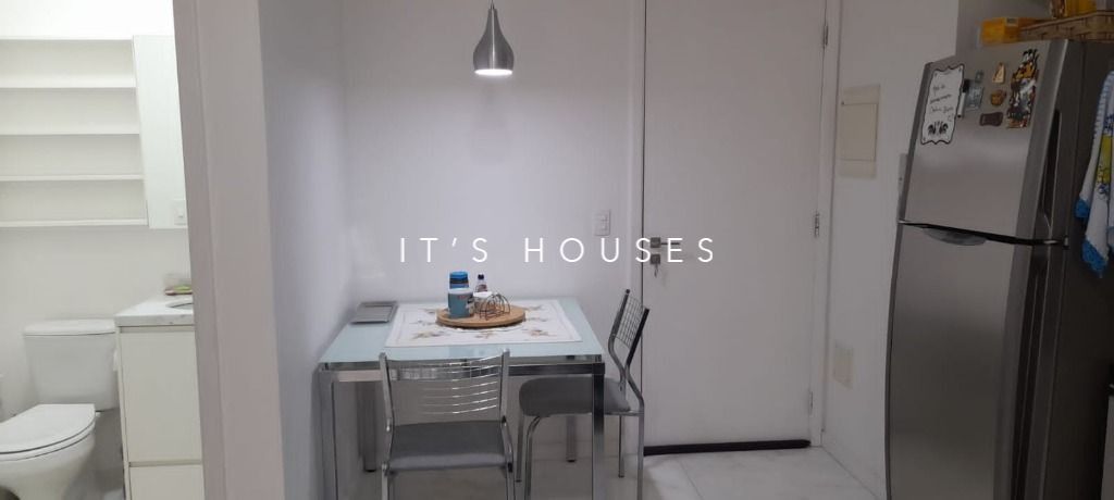 Cozinha e área gourmet apartamento à venda em Trix Tambore Housing, Alphaville, Santana de Parnaíba — 1 suíte, 50 m² — imagem 3 de 6