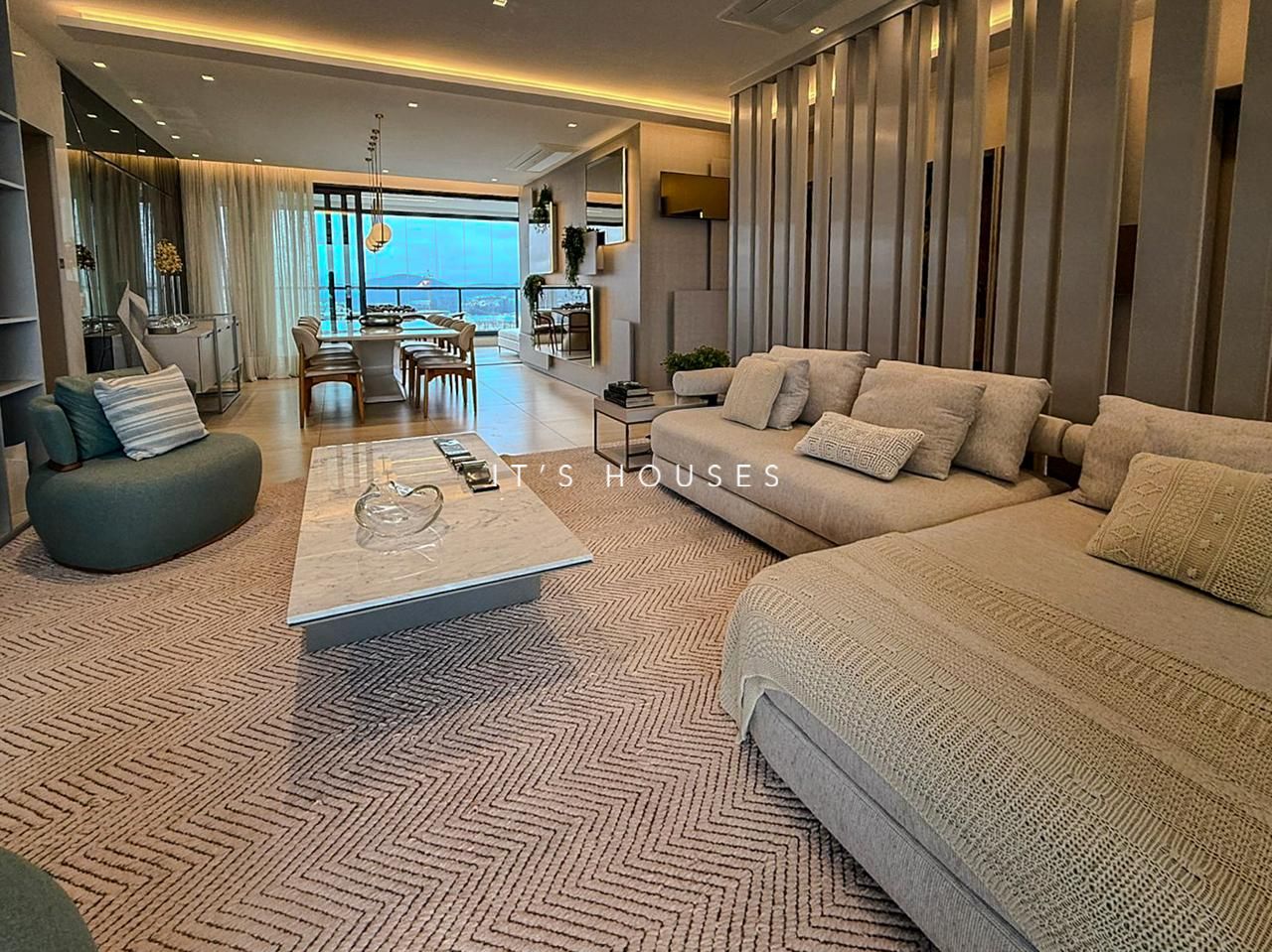 Sala de estar apartamento para alugar em Canvas Alphaville, Alphaville, Barueri — 4 suítes, 282 m² — imagem 2 de 15