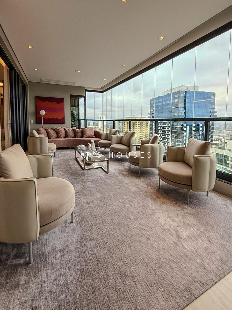 Área de convivência apartamento para alugar em Canvas Alphaville, Alphaville, Barueri — 4 suítes, 282 m² — imagem 6 de 15